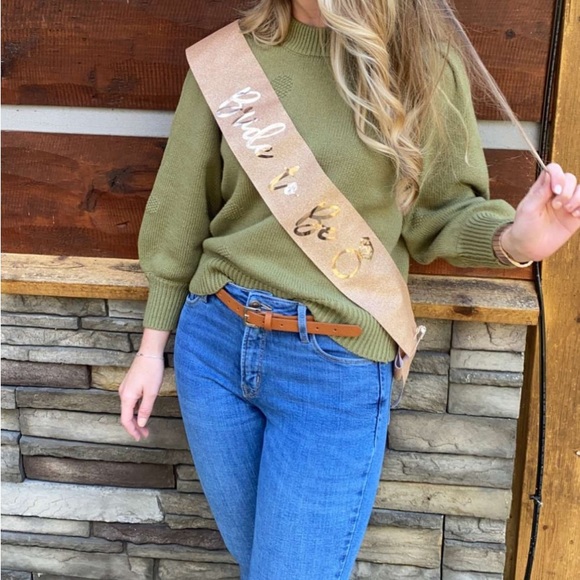 Madewell Sweaters - Green Madewell Dotted Eaton Puff-Sleeve Pullover Sweater in Cotton-Merin…